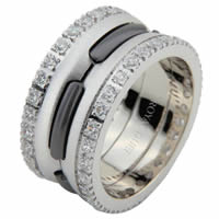Item # 6873903DWE - White Gold & Black Rhodium Diamond Eternity Ring