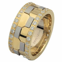 Item # 68740101DE - Two-Tone Diamond Eternity Ring