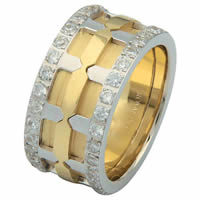 Item # 6874101DE - 18 Kt Two-Tone Diamond Eternity Ring