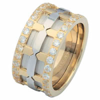 Item # 6874110DE - Two-Tone Diamond Eternity Ring