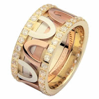 Item # 68743120DE - Tri-Color Diamond Eternity Ring