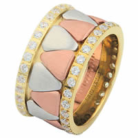 Item # 68746120DE - Tri-Color Diamond Eternity Ring
