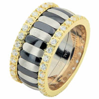 Item # 68747103DE - Two-Tone & Black Rhodium Diamond Eternity Ring
