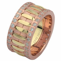 Item # 6874821D - 14 K Rose & Yellow Gold Diamond Eternity Ring