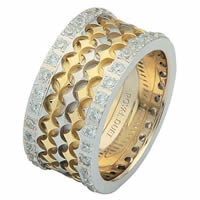 Item # 68753010DE - Two-Tone Diamond Eternity Ring