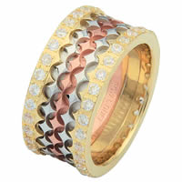 Item # 68753102D - 14 K Tri-Color Diamond Eternity Ring