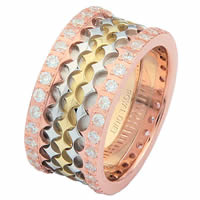 Item # 68753201DE - Tri-Color Diamond Eternity Ring