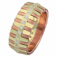 Item # 68761212D - 14 K Yellow & Rose Gold Diamond Eternity Ring