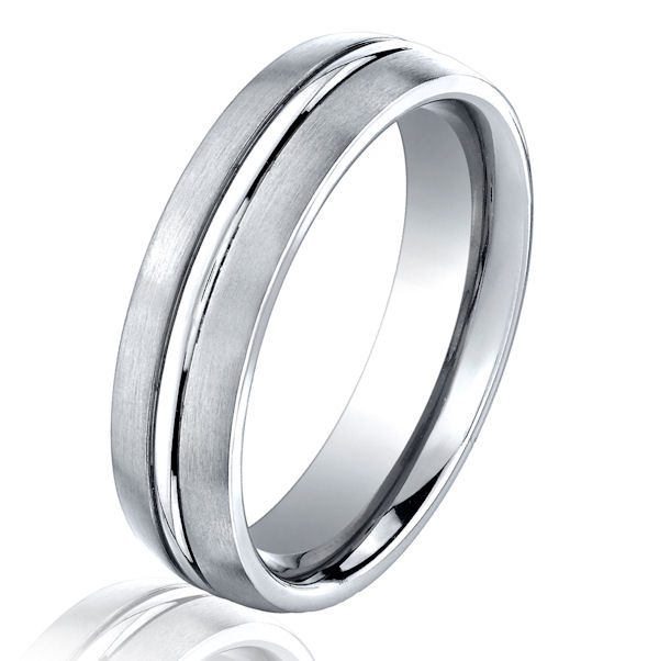B62089C Cobalt Chrome Classic Wedding Ring