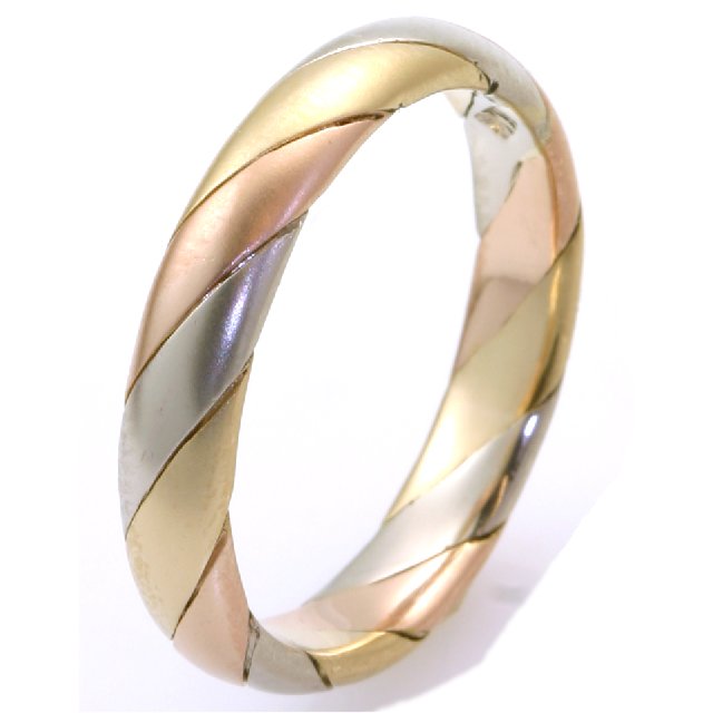 Tri-Tone Gold Wedding Rings 