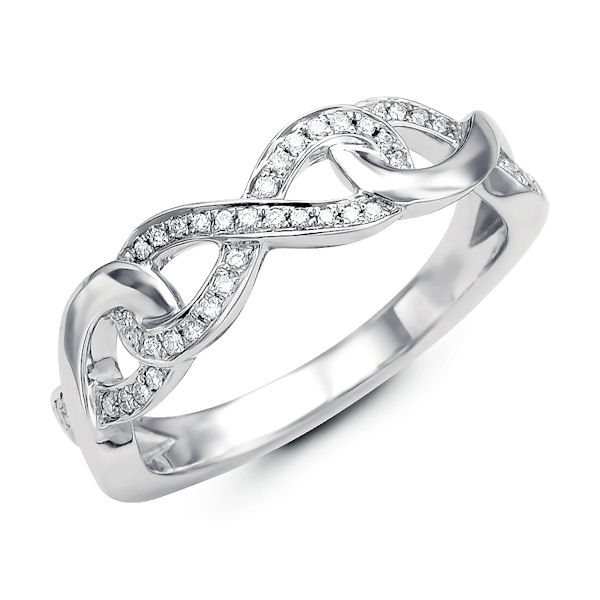 M31910WE White Gold 0.14 Ct Tw Infinity Diamond Ring