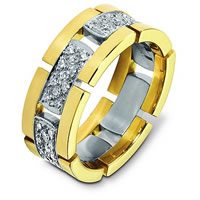 Item # A124671E - 18K Gold Flexible Diamond Wedding Band