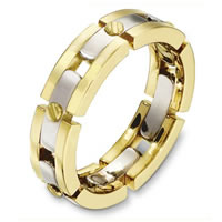 Item # A131681E - 18 Kt Two-Tone Wedding Band