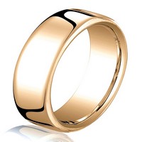 Item # B25853RE - 18K Rose Gold 7.5mm Comfort Fit Wedding Ring