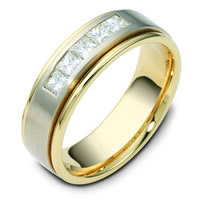 Item # C115681E - 18K Two-Tone Diamond Wedding Ring