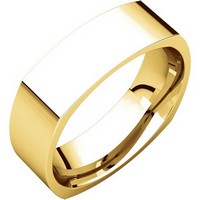 Item # C131621E - 18K Yellow Gold 6.0 mm Square Wedding Band