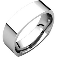 Item # C131621W - 14K White Gold 6mm Wide Square Mens Wedding Band