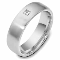 Item # E119811WE - Diamond Wedding Ring 18K white Gold .