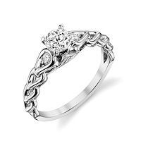 Item # E32592WE - White Gold Scupltural Diamond Engagement Ring