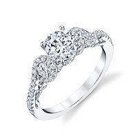 Item # E32921PP - Diamond Sculptural Engagement Ring