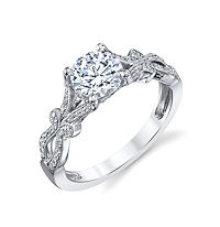 Item # E33036W - Vintage Diamond Engagement Ring