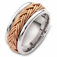 Item # G125901R - 14K Rose & White Gold Handcrafted Wedding Ring