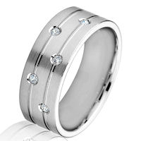 Item # G86868W - 14Kt White Gold Diamond 8.0 MM Wedding Ring