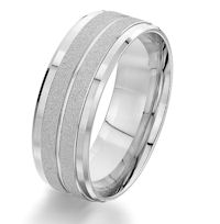 Item # G87207WE - 18Kt White Gold Wedding Ring