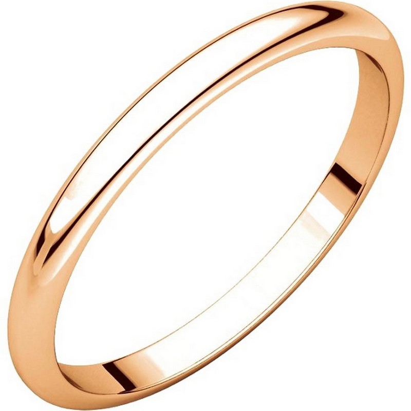 Euro Dome Comfort Fit Wedding Ring Band 14k Rose Gold (3mm) - UB548