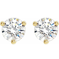 Item # LGE73050E - 1/2 CTW Martini-Set Lab Grown Diamond Stud Earrings Set In 18KT Yellow Gold