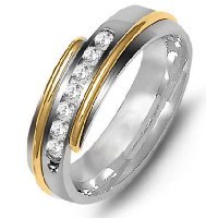 Item # M316327E - 18K Diamond Wedding Band