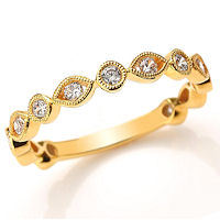 Item # M31888E - 18K Yellow Gold 0.40 Ct Tw Diamond Stackable Ring