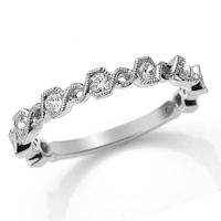 Item # M31890W - 14K White Gold 0.36 Ct Tw Diamond Stackable Ring