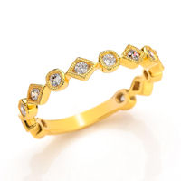Item # M31891E - 18K Yellow Gold 0.35 Ct Tw Diamond Stackable Ring