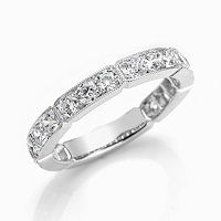 Item # M31898WE - 18K White Gold 1.18 Ct Tw Diamond Stackable Ring