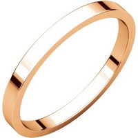 Item # N012502RE - 18K Rose Gold 2mm Flat Wedding Ring