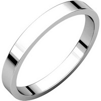Item # N012525PP - Platinum 2.5mm Wide Flat Wedding Ring