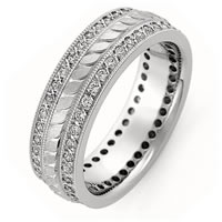 Item # R43388WE - 18K Diamond Wedding Band Handcrafted