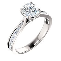 Item # S128692AWE - Engagement Ring 18K White Gold