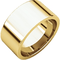 Item # S230490E - 18K Gold Flat Comfort-Fit Band. 10.0MM Wide