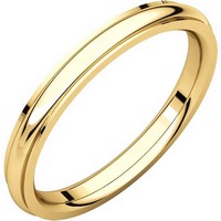 Item # S5780E - 18K Gold 2.5mm Comfort Fit Edge Band