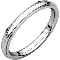 Item # S5780W - 14K White Gold 2.5mm Comfort Fit Edge Band