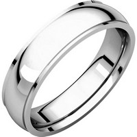Item # S5810WE - 18K white gold comfort fit 4.0 mm wide wedding band