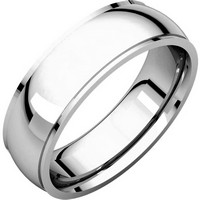 Item # S5880W - 14K White Gold 8mm Wide Wedding Comfort Fit Band.