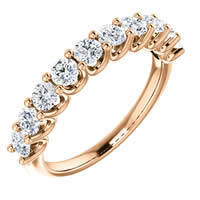 Item # SR128858100R - Rose Gold Eternal-Love Anniversary Ring. 1.0CT