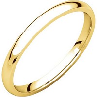 Item # U123781E - 18K Gold 2mm Comfort Fit Plain Wedding Ring