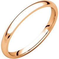 Item # U123781RE - 18K Rose Gold 2mm Comfort Fit Plain Wedding Ring