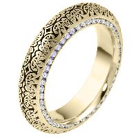 Item # V11474E - 18K Diamond Eternity Ring Verona Lace