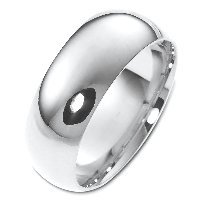 Item # XH123838AG - Silver 8mm Comfort Fit Wedding Band